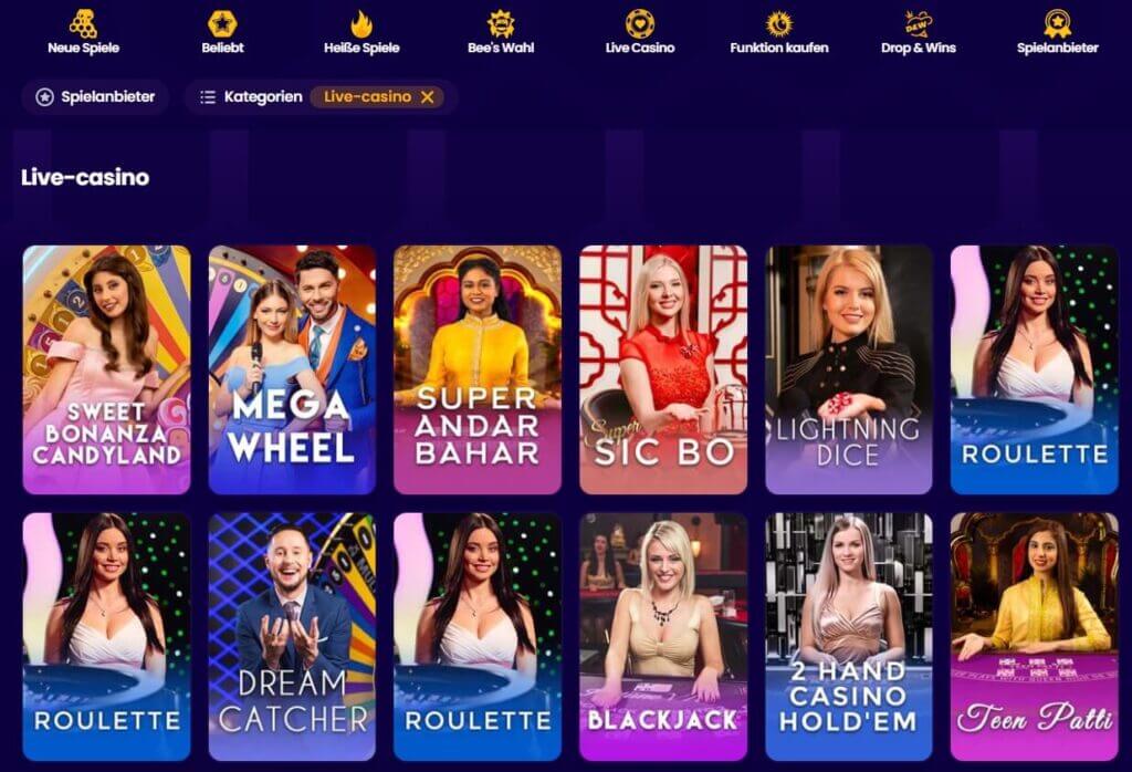 Wazbee Live Casino