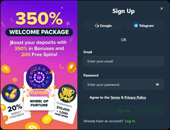 Ihr Wild.io Konto ist in wenigen Sekunden eingerichtet.