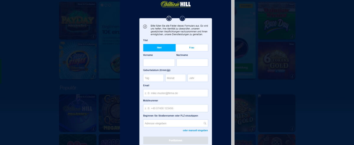 William Hill Registrieren William Hill Registrieren